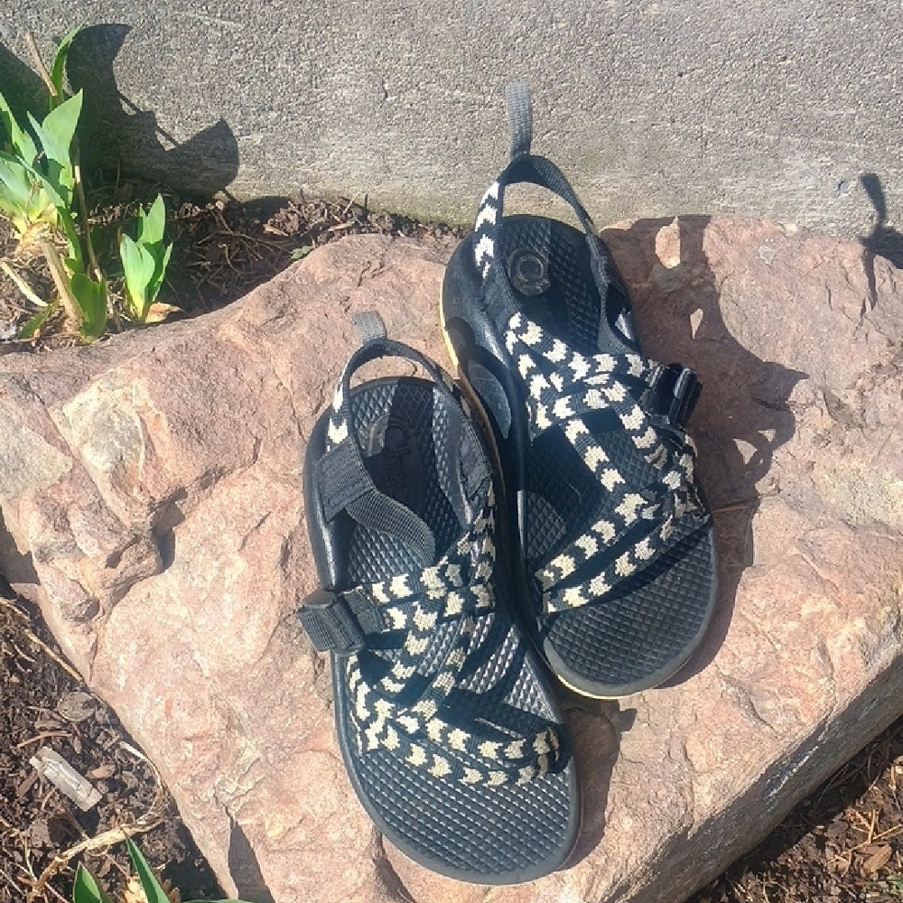 Chaco Girls Black & White Sandal